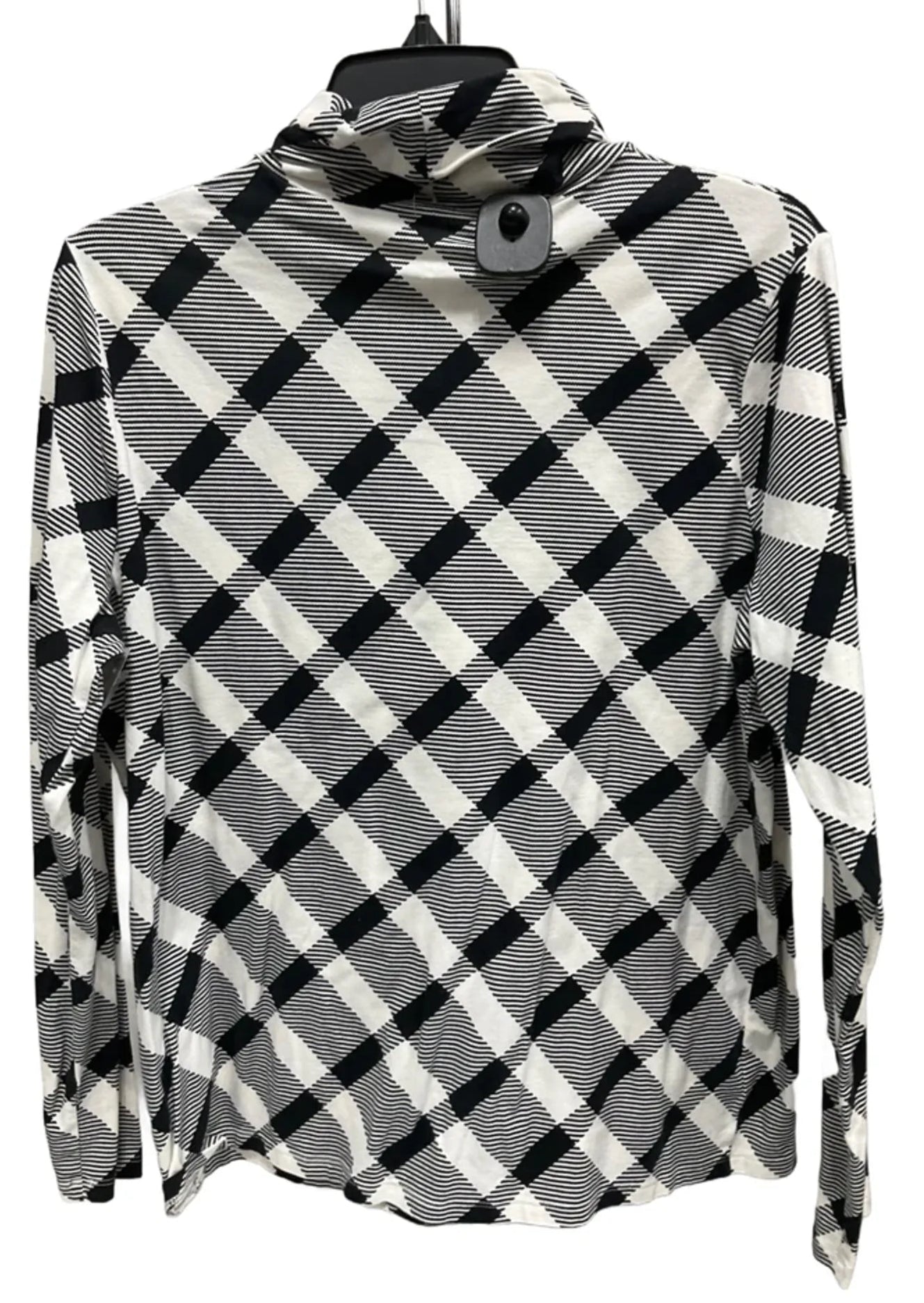 Top Long Sleeve By Talbots In Black & White, Size: 1x