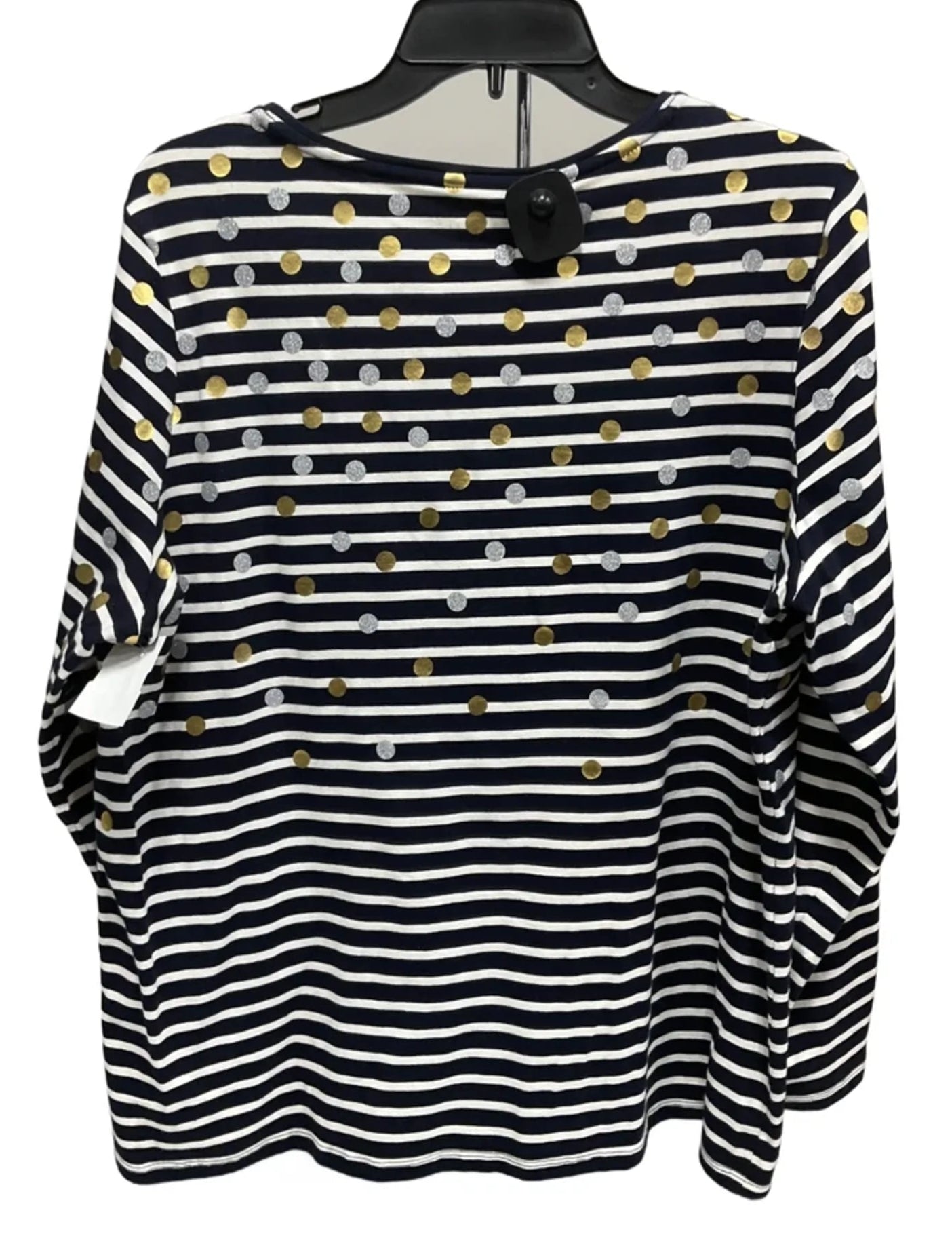 Top Long Sleeve By Talbots In Striped Pattern, Size: 1x