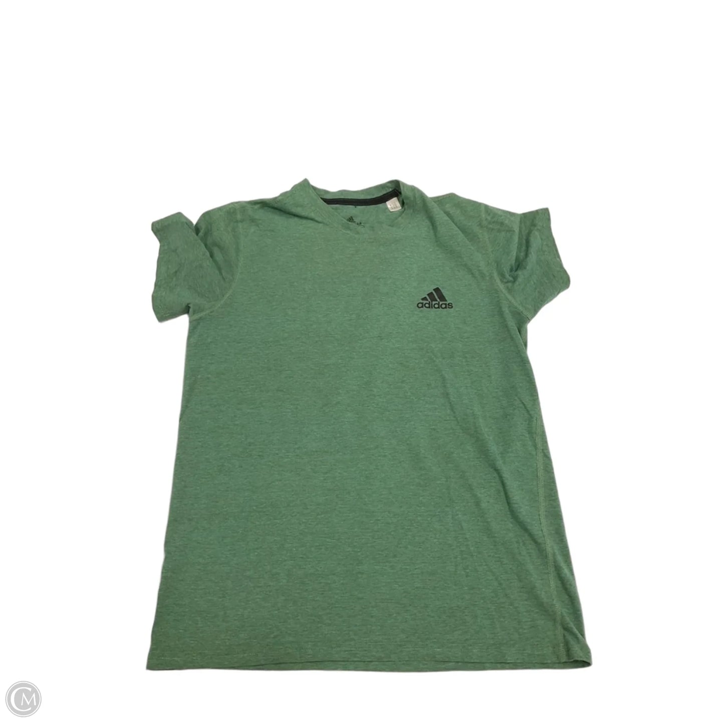Athletic Top Short Sleeve By Adidas In Green, Size: M