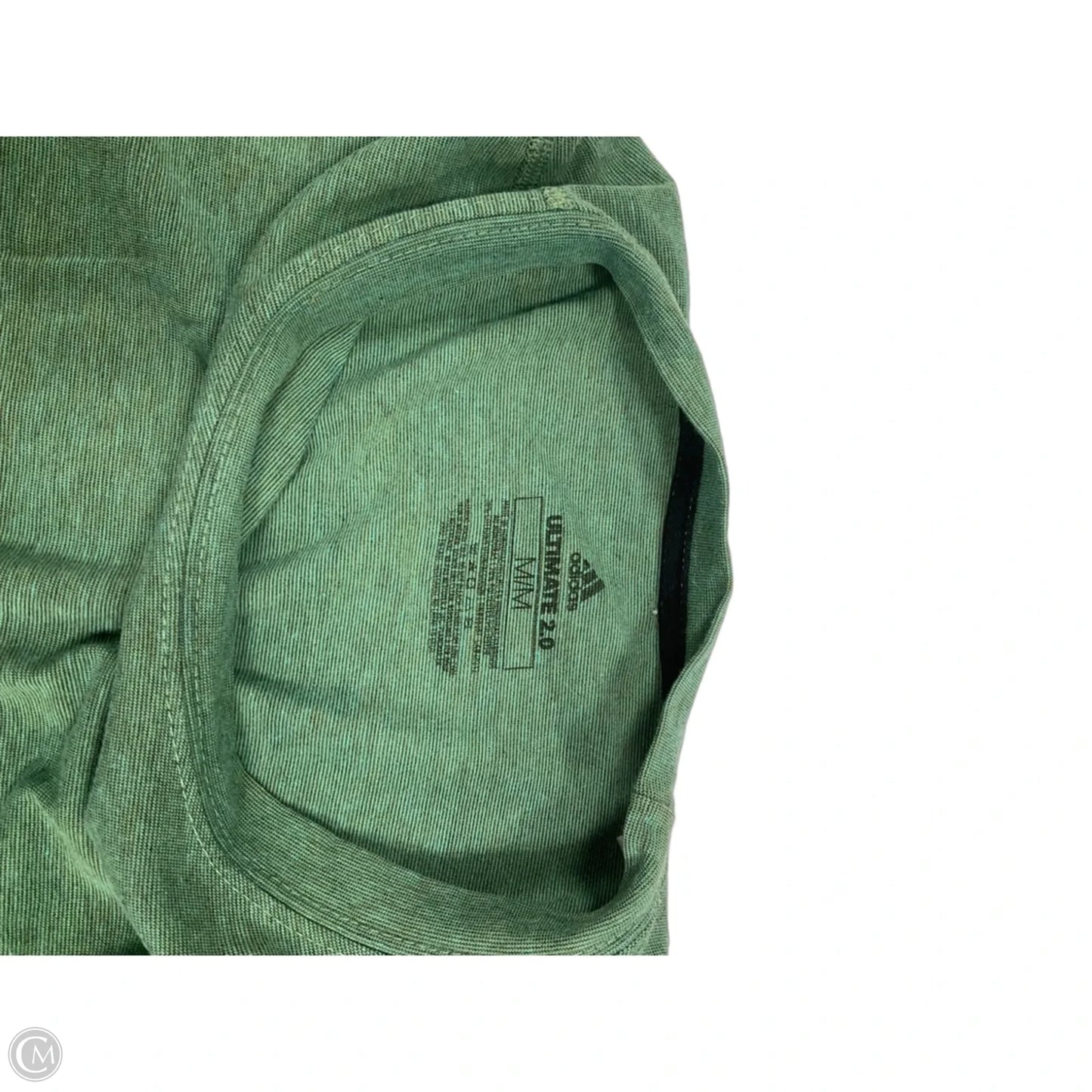 Athletic Top Short Sleeve By Adidas In Green, Size: M