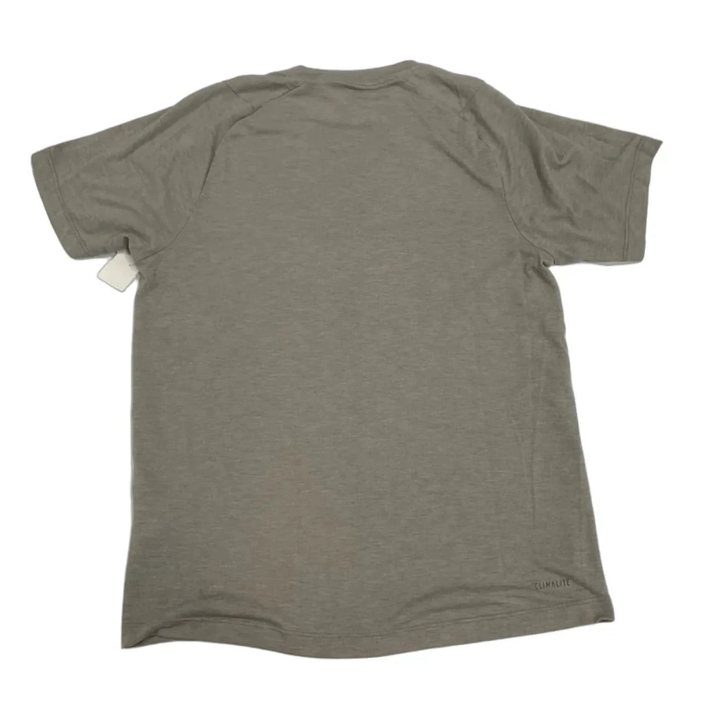 Athletic Top Short Sleeve By Adidas In Grey, Size: S