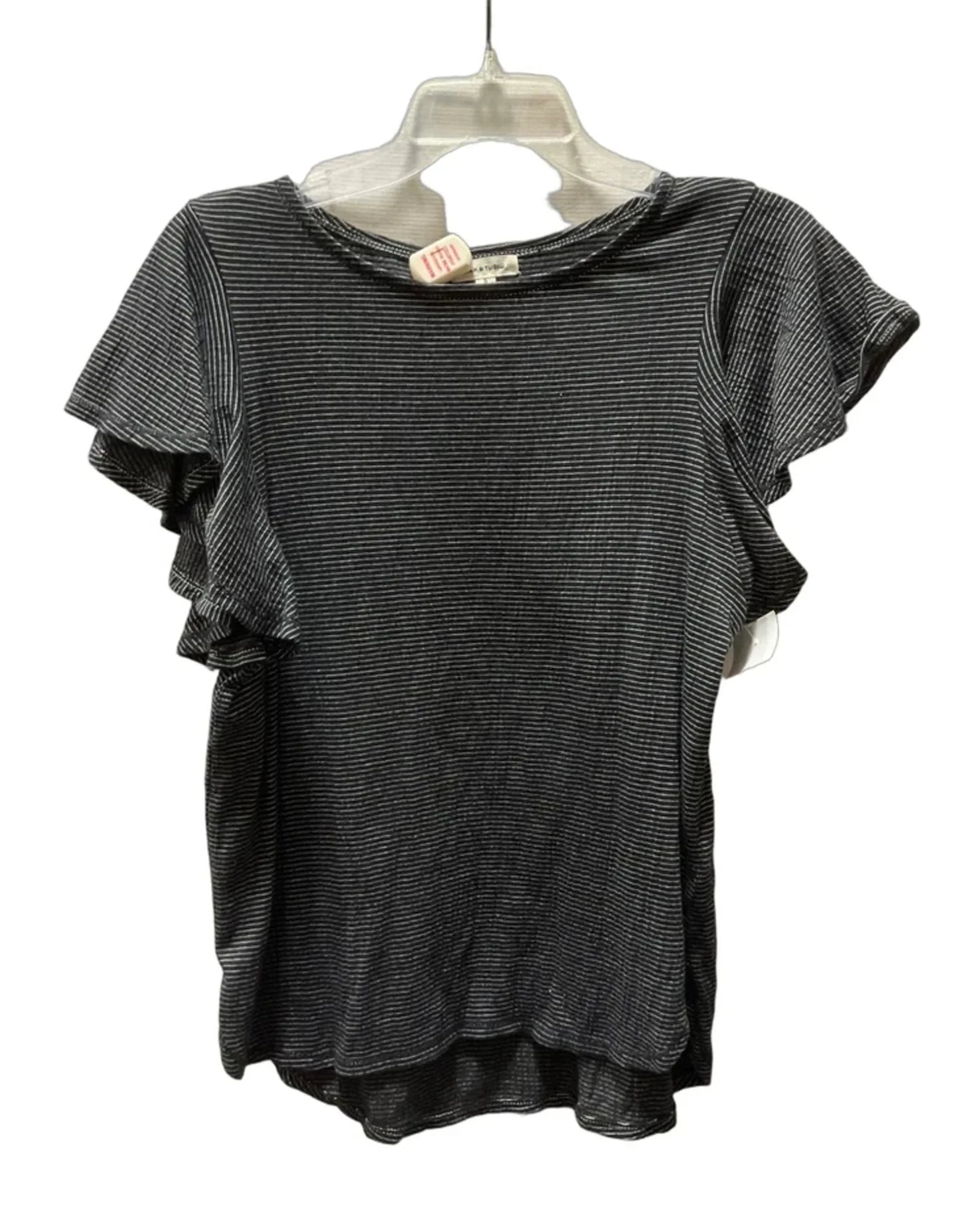 Top Short Sleeve By Max Studio In Black, Size: S