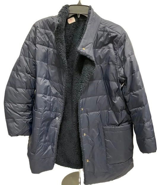 Jacket Puffer & Quilted By J. Jill In Navy, Size: S