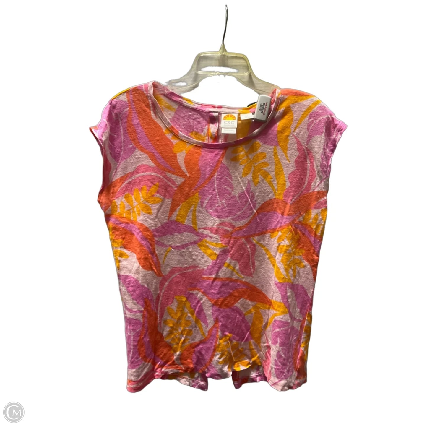 Top Short Sleeve By C And C In Pink, Size: L