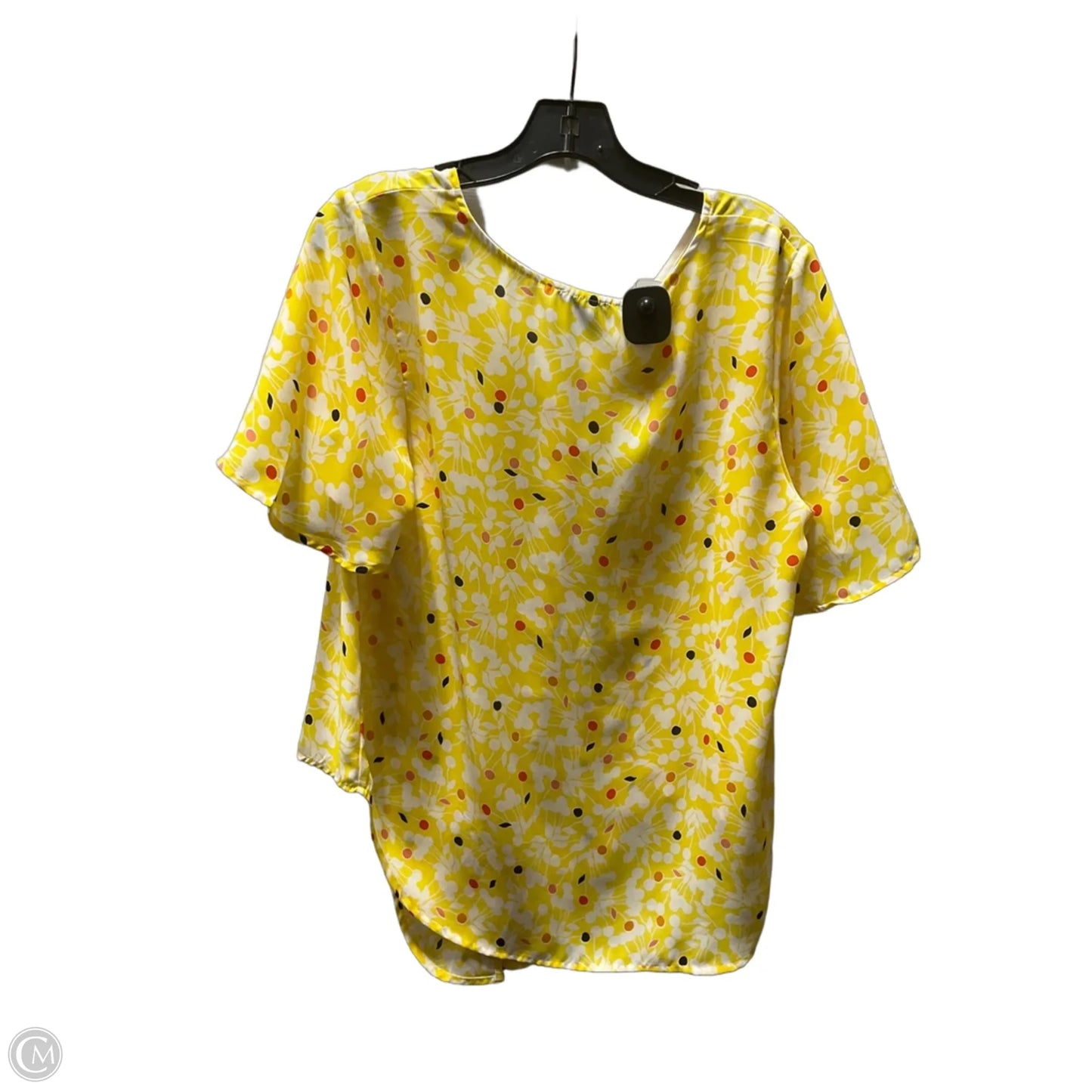 Top Short Sleeve By W5 In Yellow, Size: L