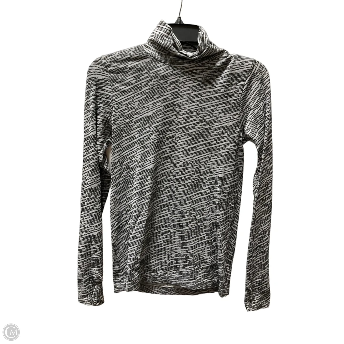 Athletic Top Long Sleeve Collar By Athleta In Black, Size: S