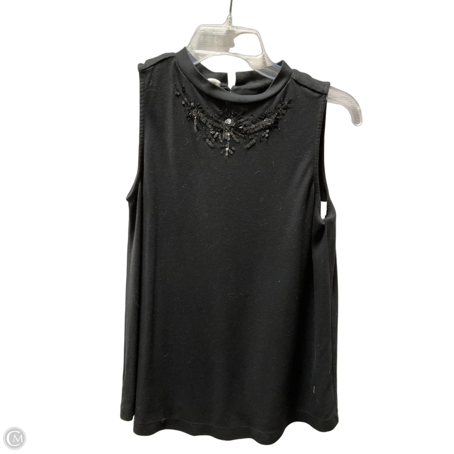 Top Sleeveless By Loft In Black, Size: S