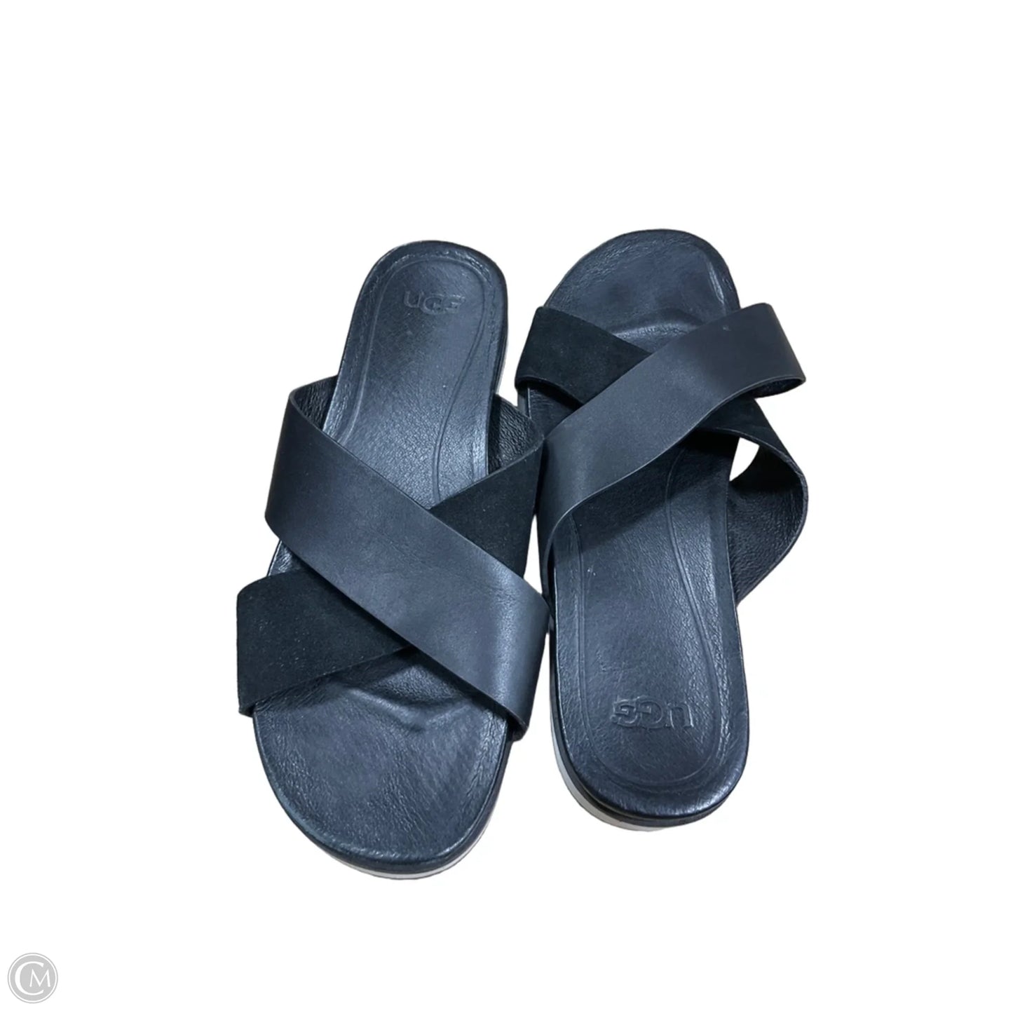 Sandals Designer By Ugg In Black, Size: 8