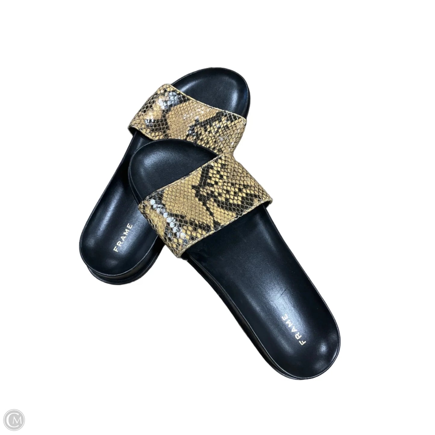 Sandals Flats By Frame In Snakeskin Print, Size: 9.5