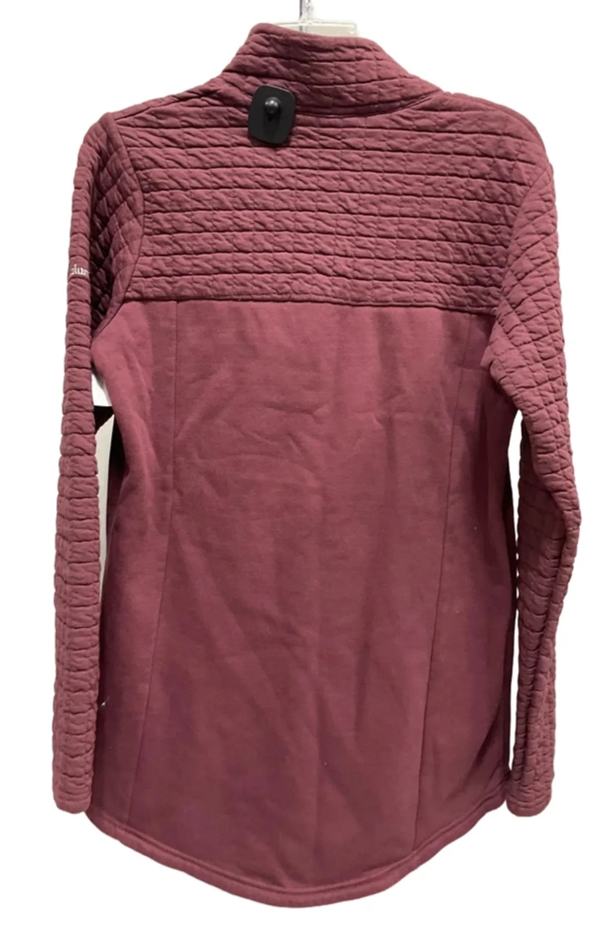 Athletic Top Long Sleeve Collar By Columbia In Maroon, Size: L