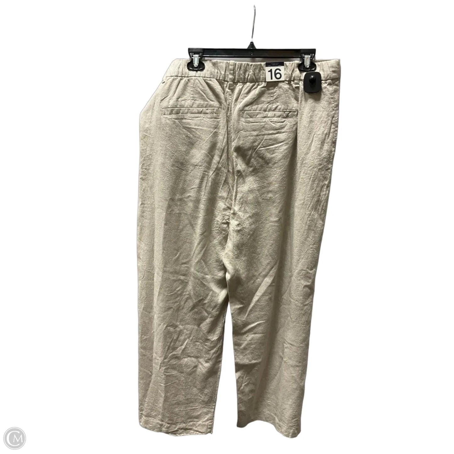 Pants Linen By Gap In Tan, Size: 16