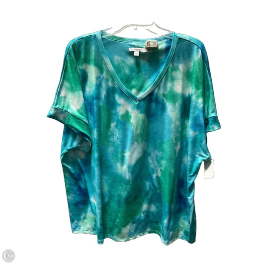 Top Short Sleeve By Chicos In Blue, Size: Xxl