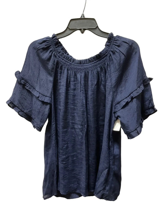 Top Short Sleeve By Nanette By Nanette Lepore In Navy, Size: S