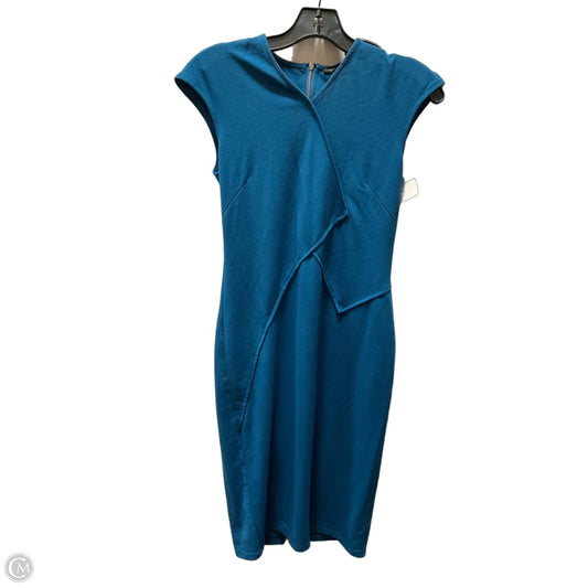 Dress Casual Midi By Cmc In Blue, Size: 4