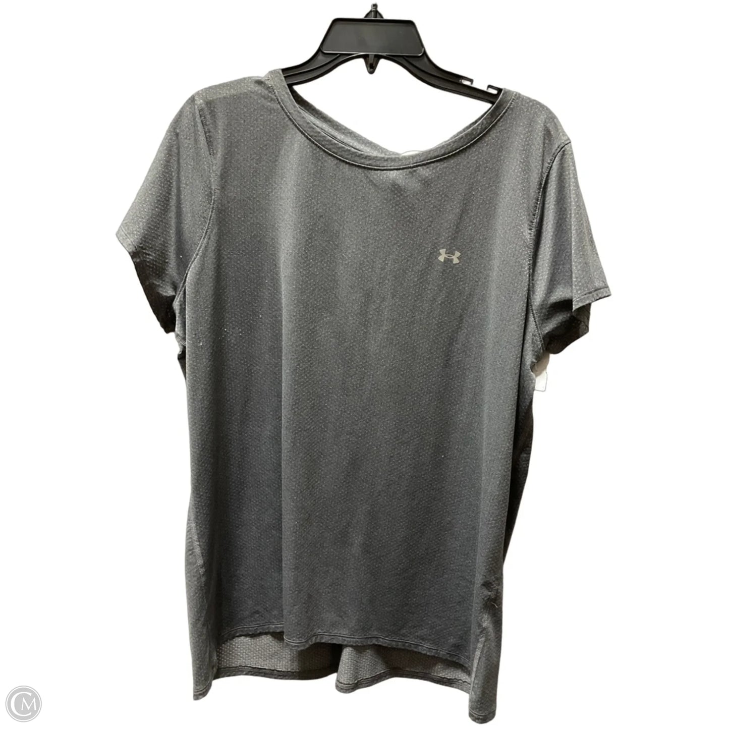 Athletic Top Short Sleeve By Under Armour In Grey, Size: Xxl