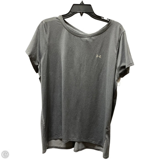 Athletic Top Short Sleeve By Under Armour In Grey, Size: Xxl