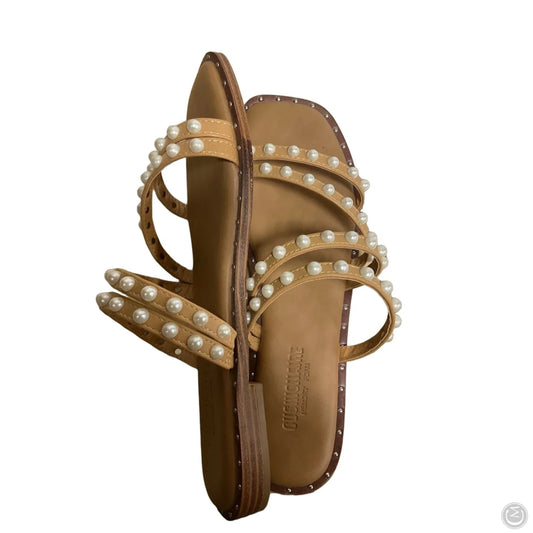 Sandals Flats By Cushionaire In Tan, Size: 7.5