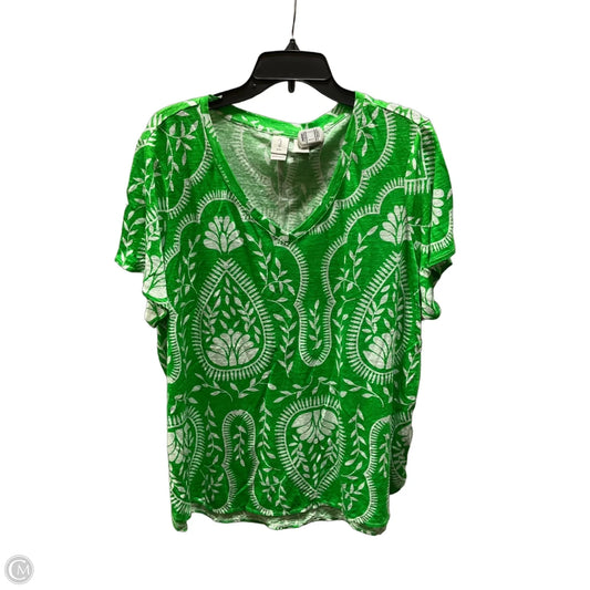 Top Short Sleeve By Joie In Green, Size: 2x