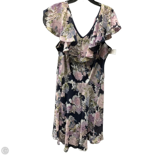 Dress Casual Maxi By Connected Apparel In Floral Print, Size: 1x