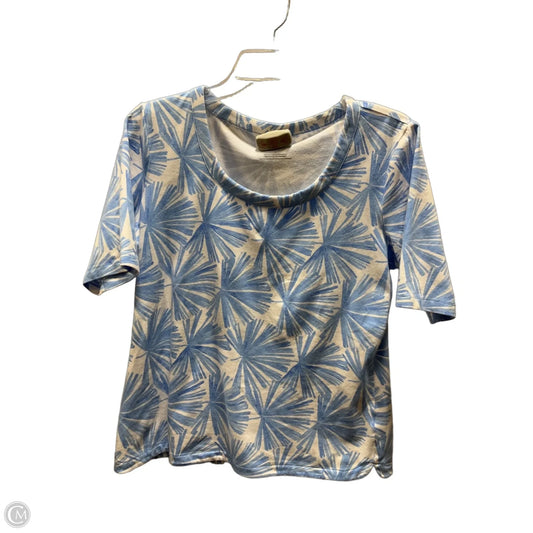 Top Short Sleeve By Talbots In Blue, Size: L