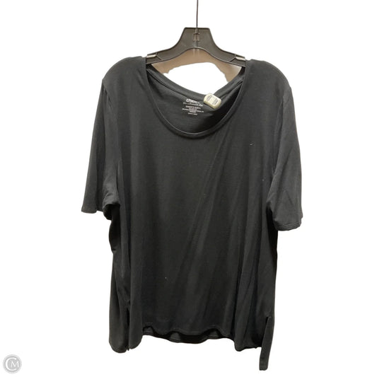 Top Short Sleeve Basic By Chicos In Black, Size: Xxl