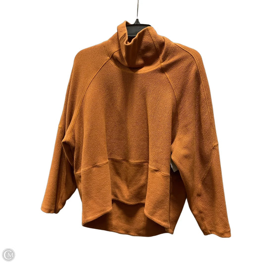 Athletic Top Long Sleeve Crewneck By Lululemon In Orange, Size: 6