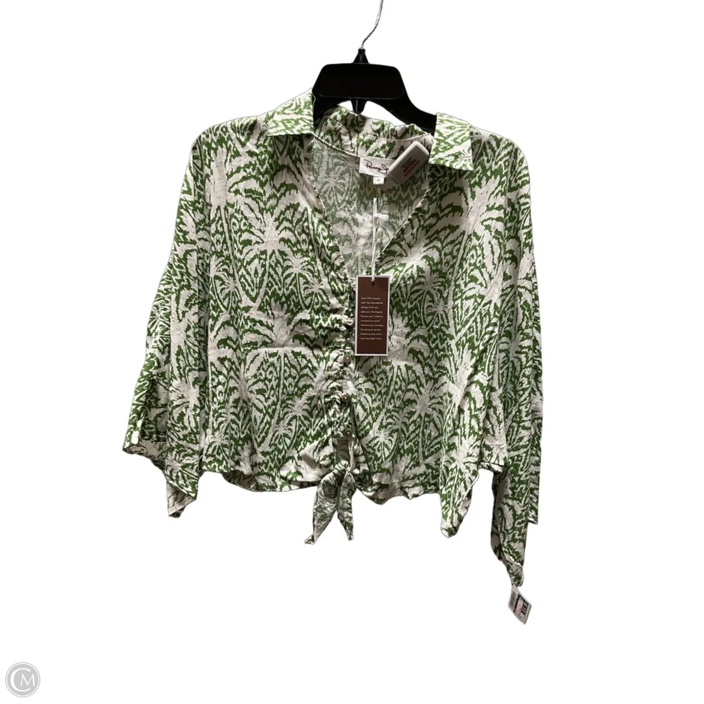 Top Short Sleeve By Cmc In Green, Size: M
