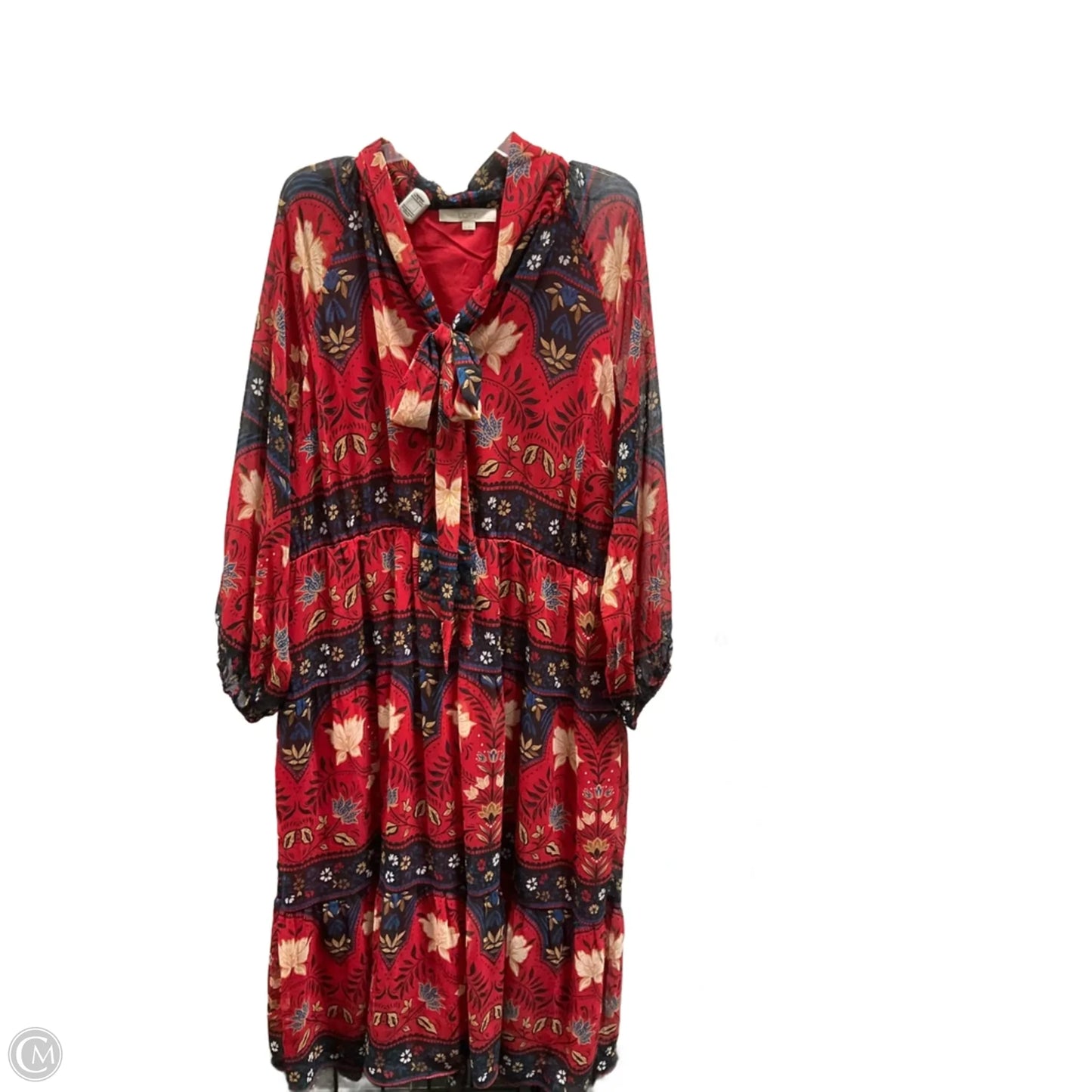 Dress Casual Maxi By Loft In Red, Size: Xxl
