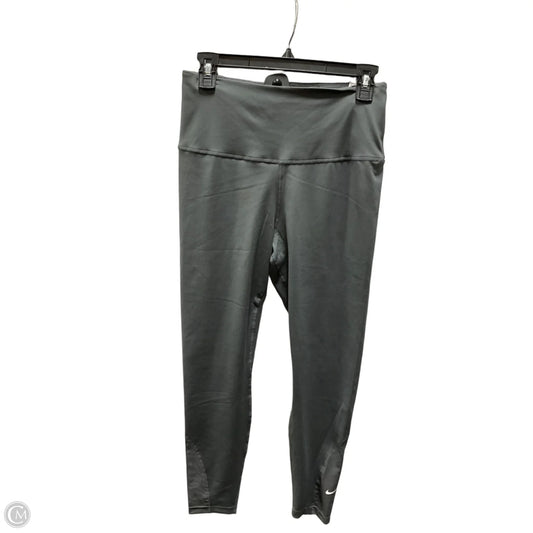 Athletic Leggings By Nike In Grey, Size: M
