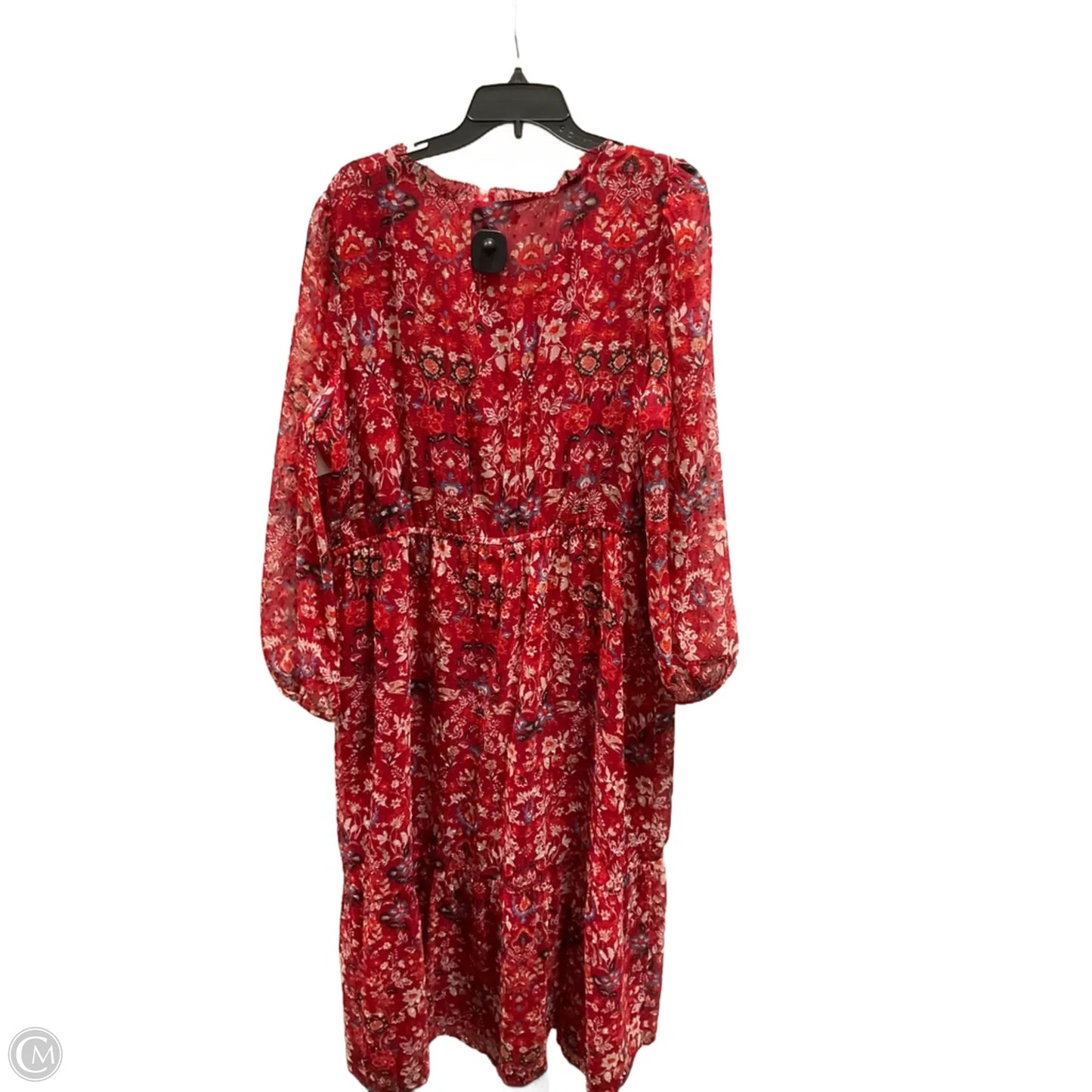 Dress Casual Maxi By Loft In Red, Size: Xxl