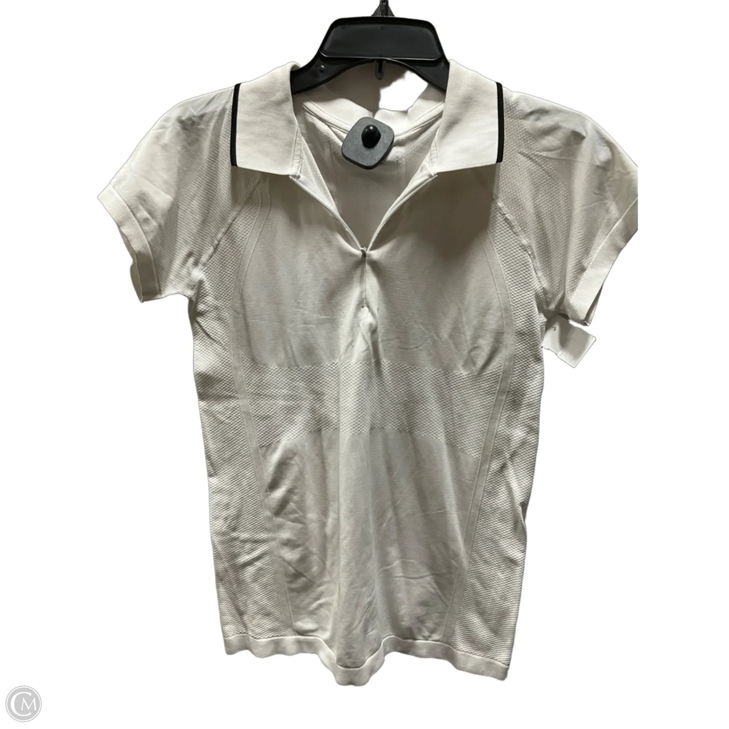 Athletic Top Short Sleeve By Athleta In White, Size: S