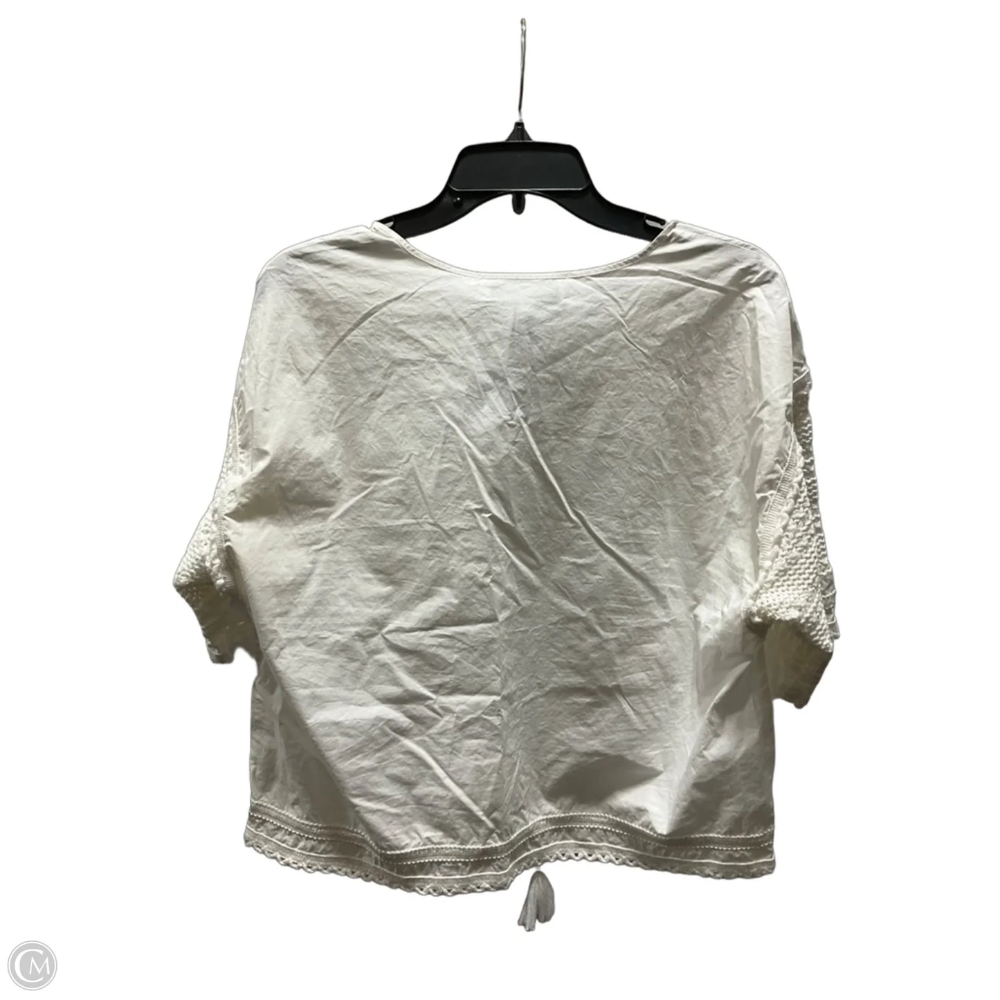 Top Short Sleeve Designer By Derek Lam In White, Size: M