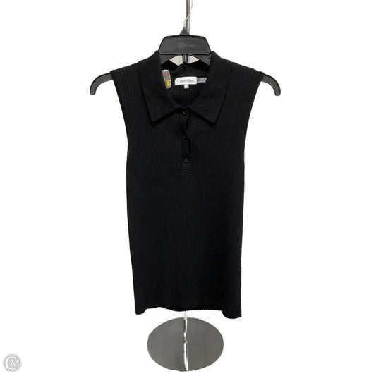 Top Sleeveless By Calvin Klein In Black, Size: M