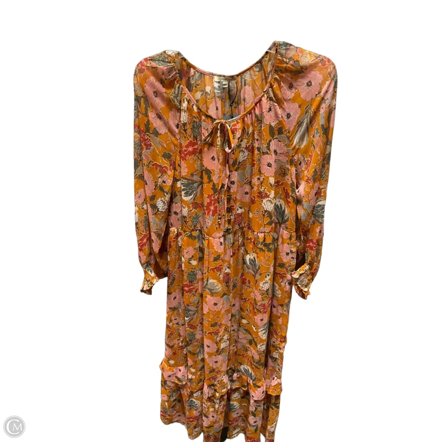 Dress Casual Maxi By Cmc In Floral Print, Size: L