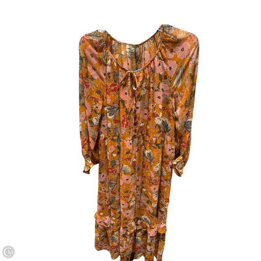 Dress Casual Maxi By Cmc In Floral Print, Size: L