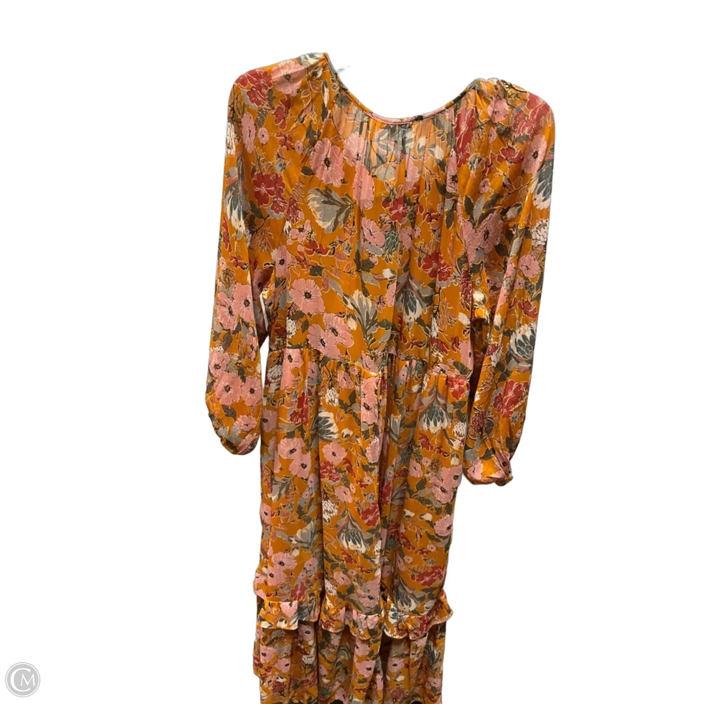 Dress Casual Maxi By Cmc In Floral Print, Size: L