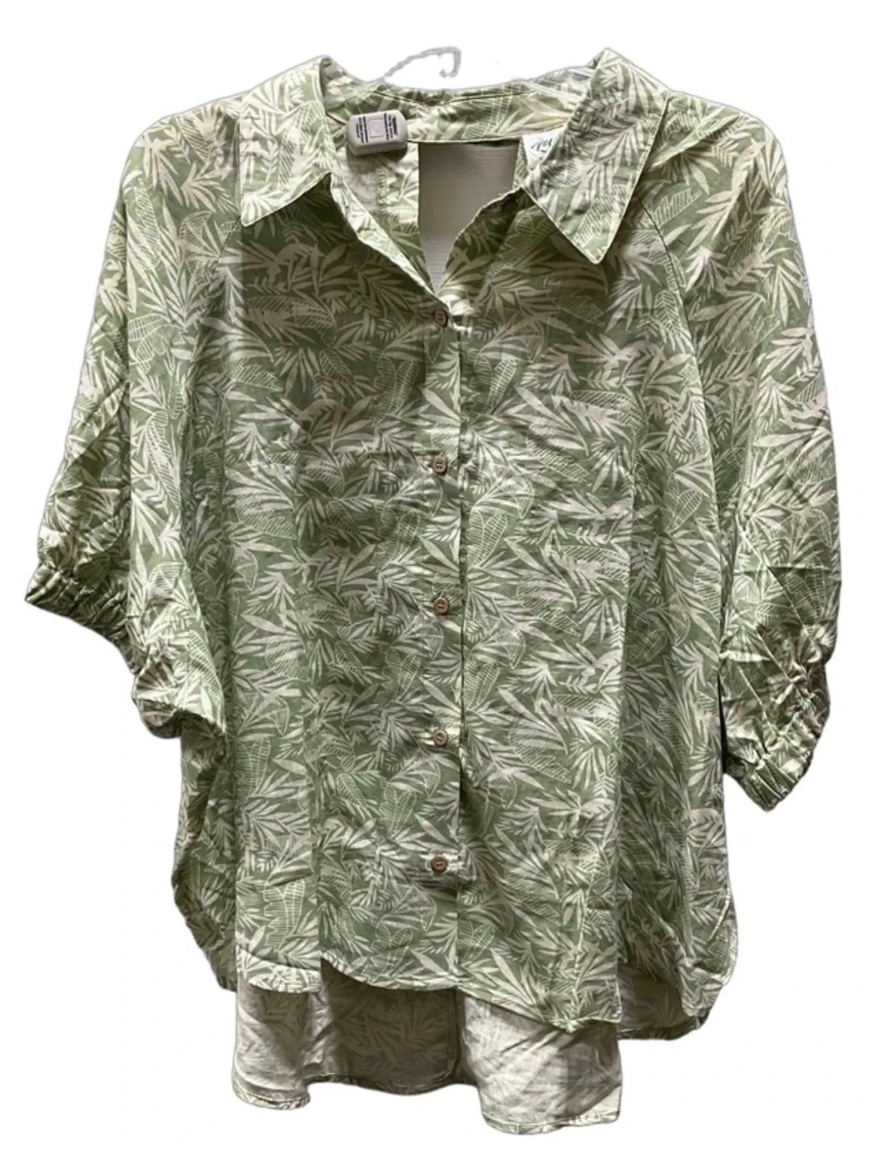 Top Short Sleeve By New In In Green, Size: M