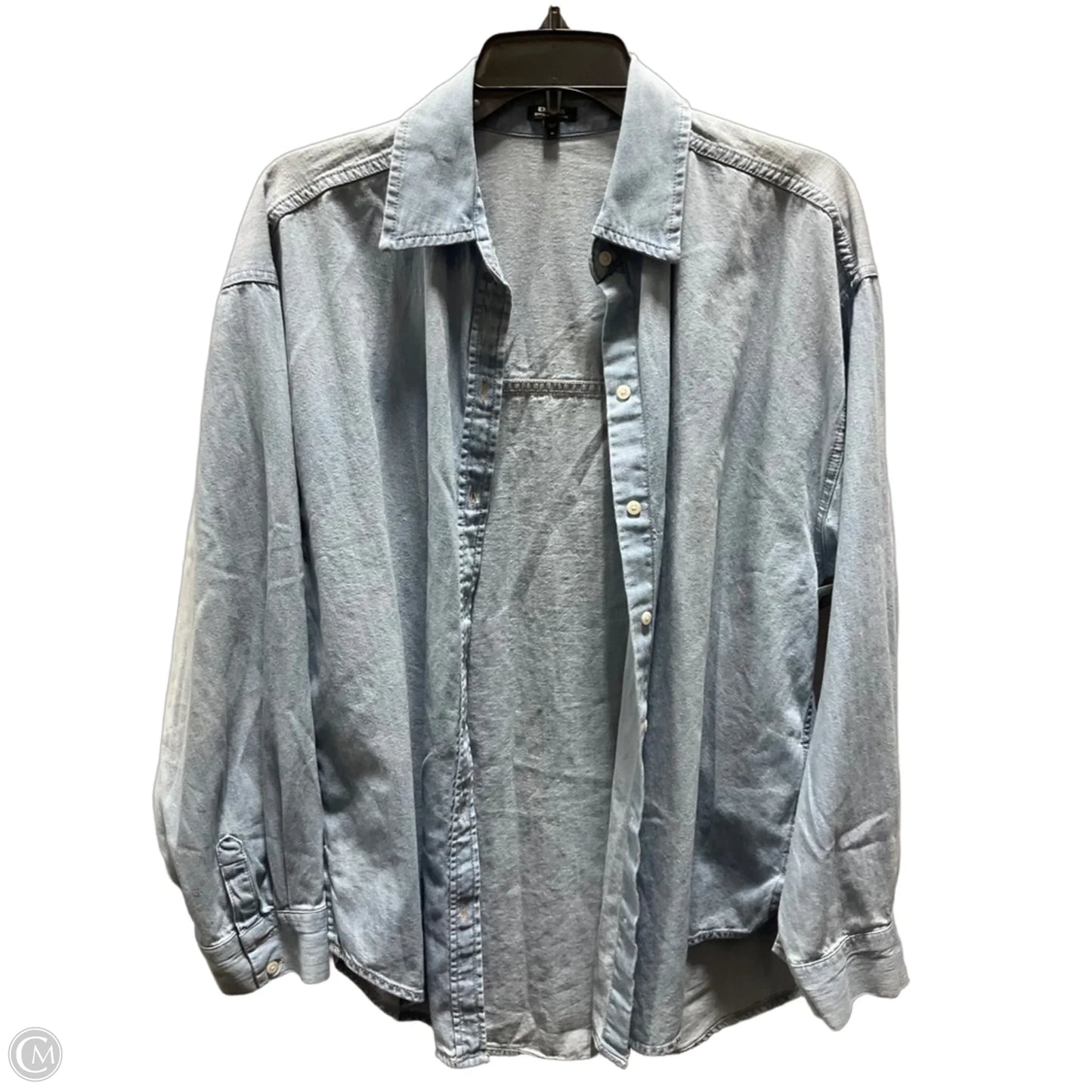 Blouse Long Sleeve By Express In Blue, Size: M