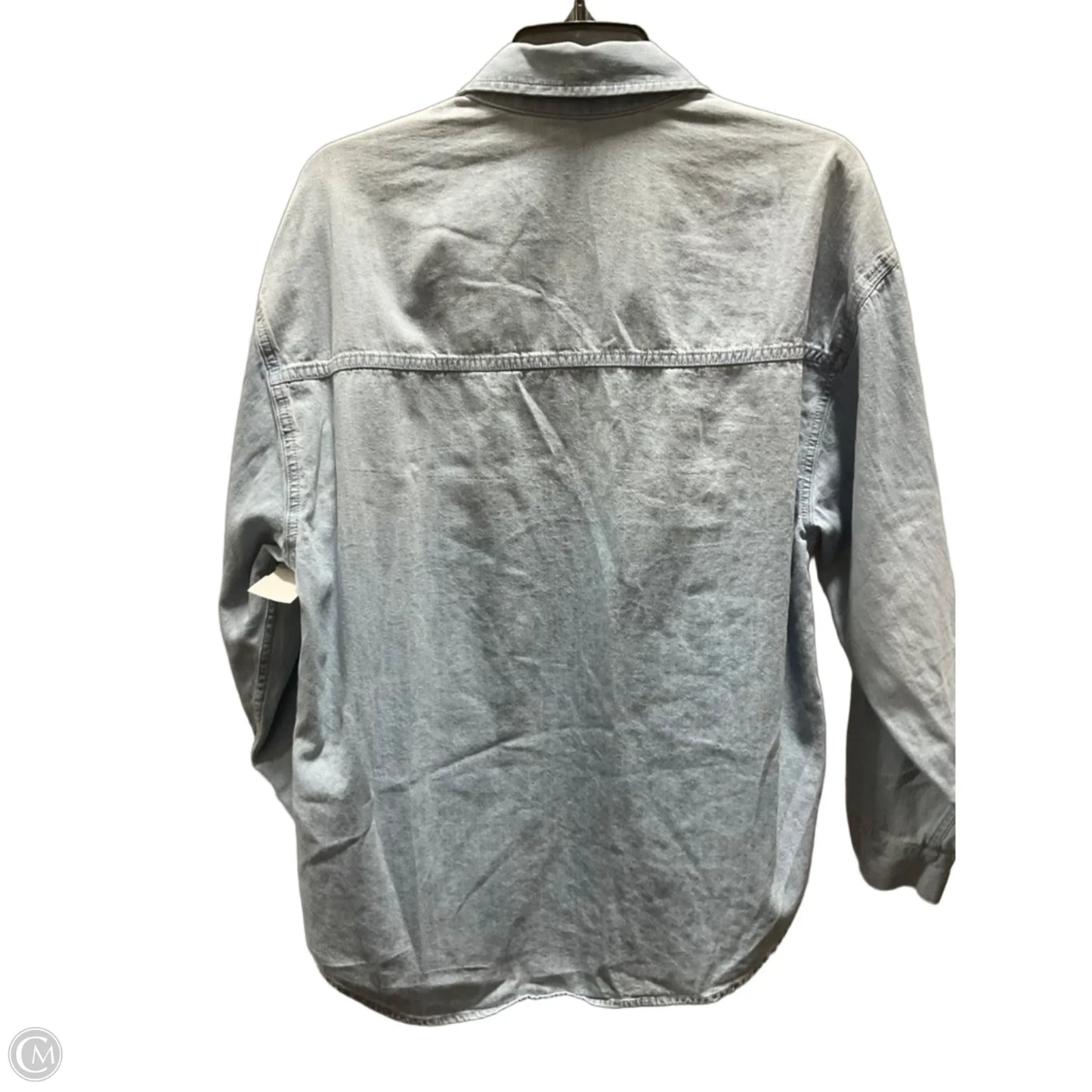 Blouse Long Sleeve By Express In Blue, Size: M