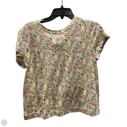 Top Short Sleeve By Loft In Floral Print, Size: M