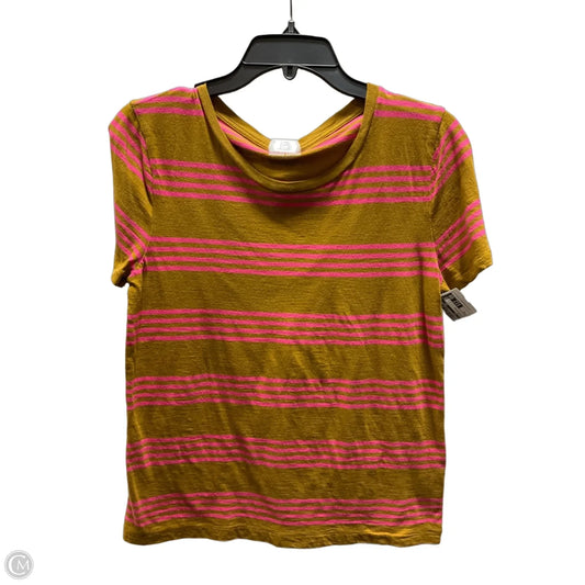 Top Short Sleeve By J. Crew In Striped Pattern, Size: M