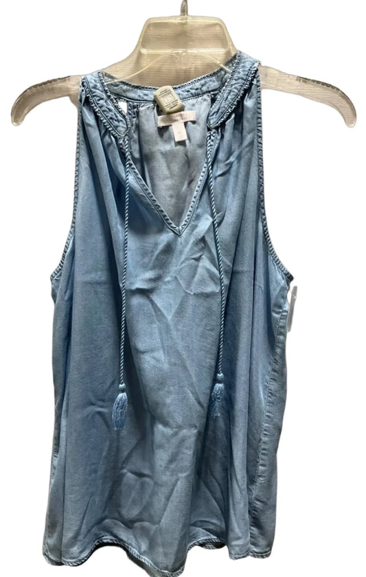Top Sleeveless By Lc Lauren Conrad In Blue, Size: M