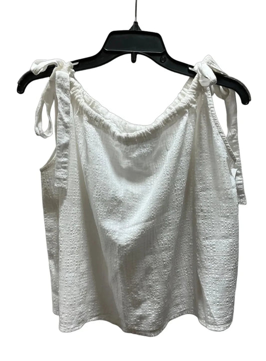 Top Sleeveless By Gap In White, Size: M