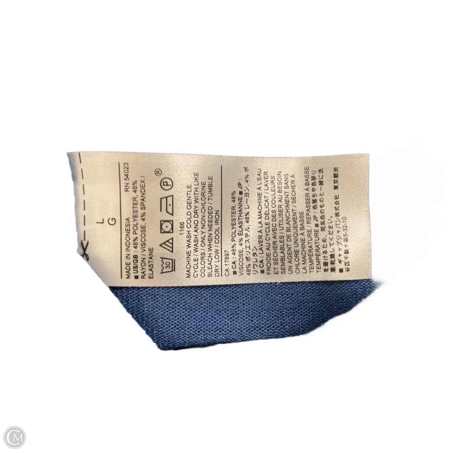 Top Long Sleeve By Banana Republic In Blue, Size: L