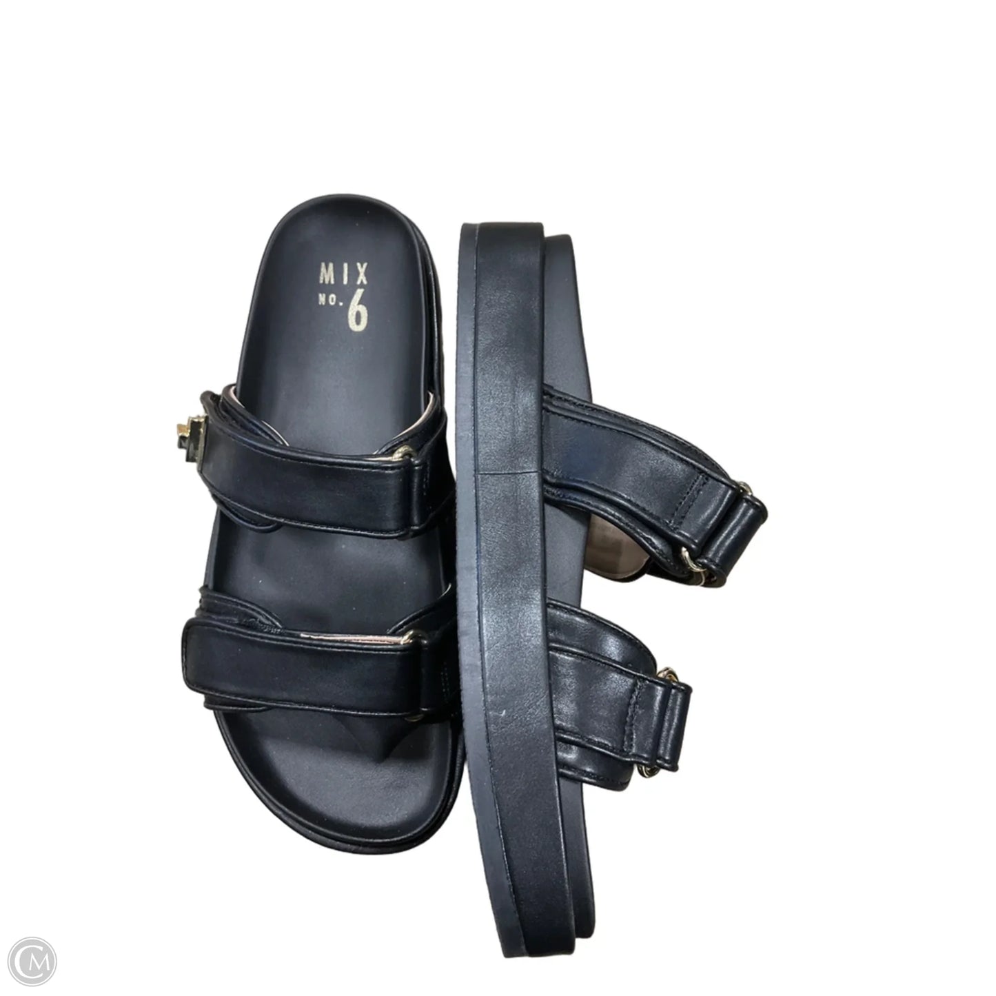 Sandals Flats By Mix No 6 In Black, Size: 9