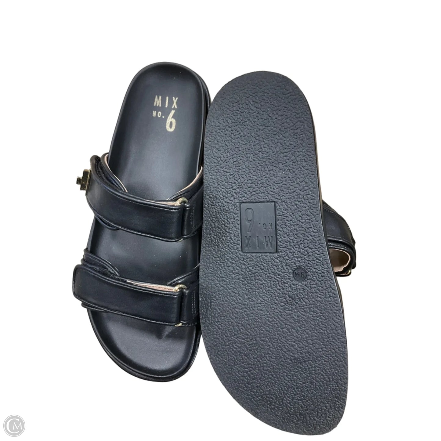 Sandals Flats By Mix No 6 In Black, Size: 9