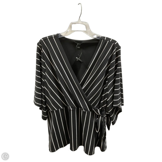 Top Short Sleeve By Alfani In Black, Size: L