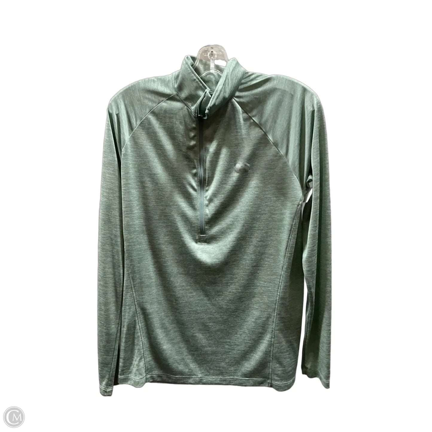 Athletic Top Long Sleeve Collar By Under Armour In Green, Size: Xl