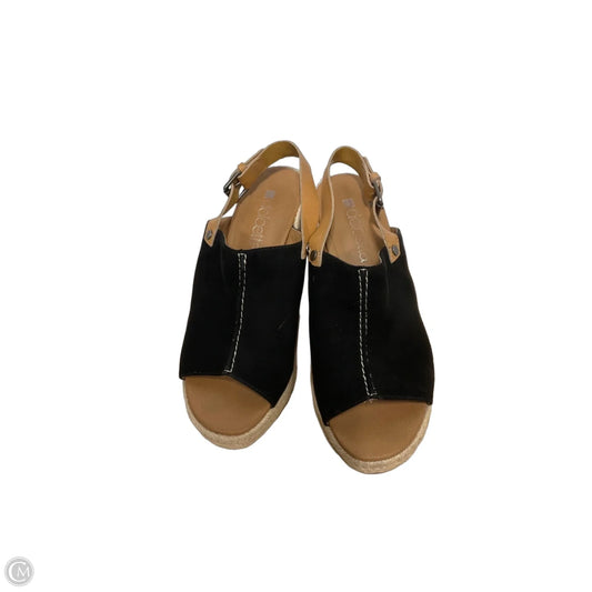 Sandals Heels Wedge By Cmc In Black, Size: 7
