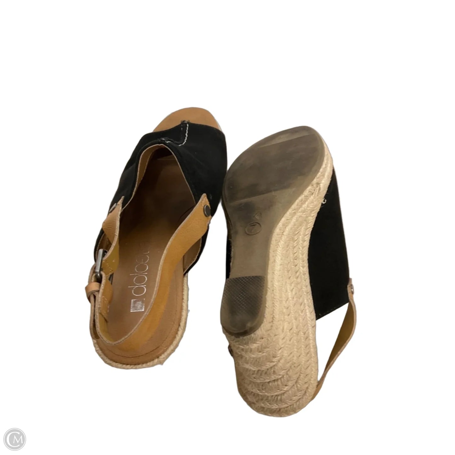 Sandals Heels Wedge By Cmc In Black, Size: 7